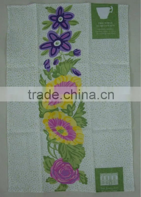 kitchen digital printed linen tea towel for home decorationl&gift,animal-giraffe design-1