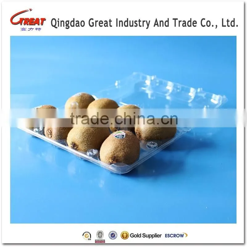 Clear Plastic Kiwi Fruit Packaging Plastic Box PET plastic packing container