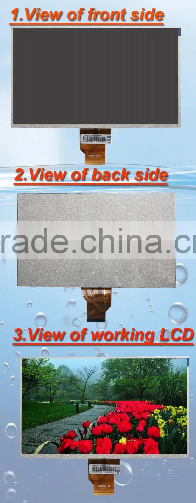 9inch 1000nits 800*480 RGB interface sunlight readable module display
