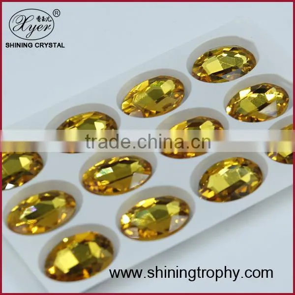 One Set Topaz Glass Crystal Jewelry Beads Loose