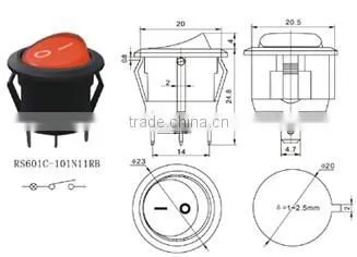 3 position rocker switch t85