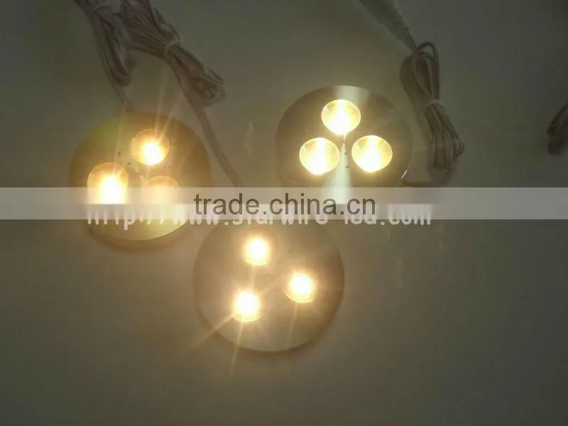 Hot sale 2012 newest 3x1W white LED puck light(SW-PK103-C3X-12V DC)
