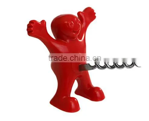 Happy Man plastic corkscrew wine opener