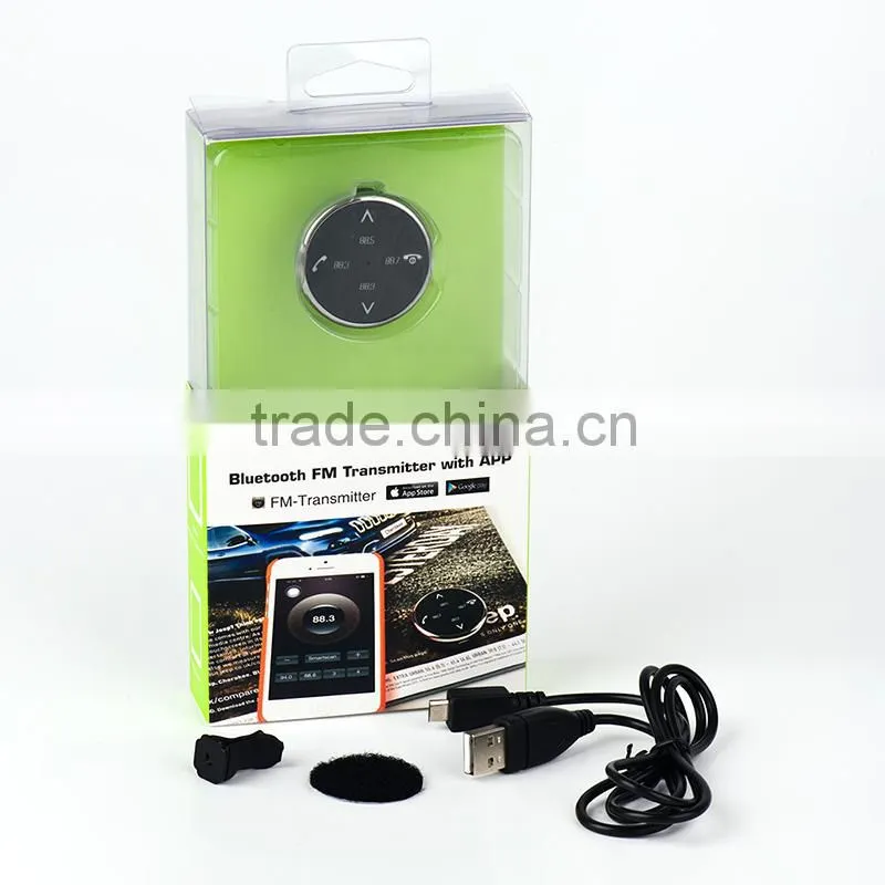Easy Operate Bluetooth FM Transmitter with APP, Lightweight Bluetooth car kit