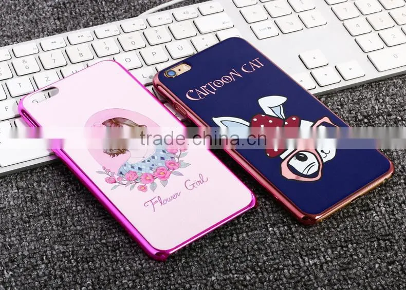 Glasses Cat And Cute Girl Back Cover Case Cheap Price For iPhone 6S