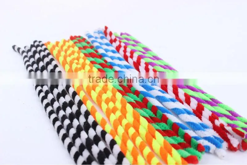 China factory supply DIY crafts 0.3*30cm twisted pipe cleaners toys for kids or wedding decoration