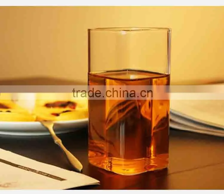 personalized square drinking water glass