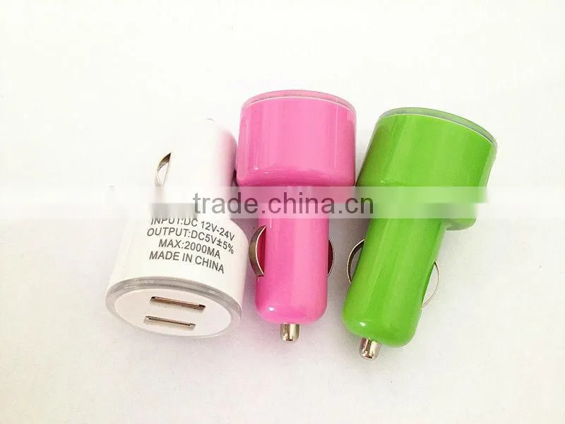 Hot selling dual USB car wireless charger for mobile phone with 5V 2.1A+1A