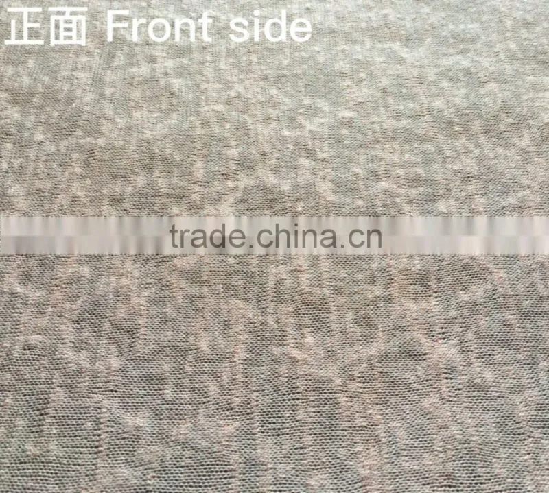 Shaoxing knitting manufacturer for rayon polyester loose jersey fabric, sweater slub light thin knit fabric
