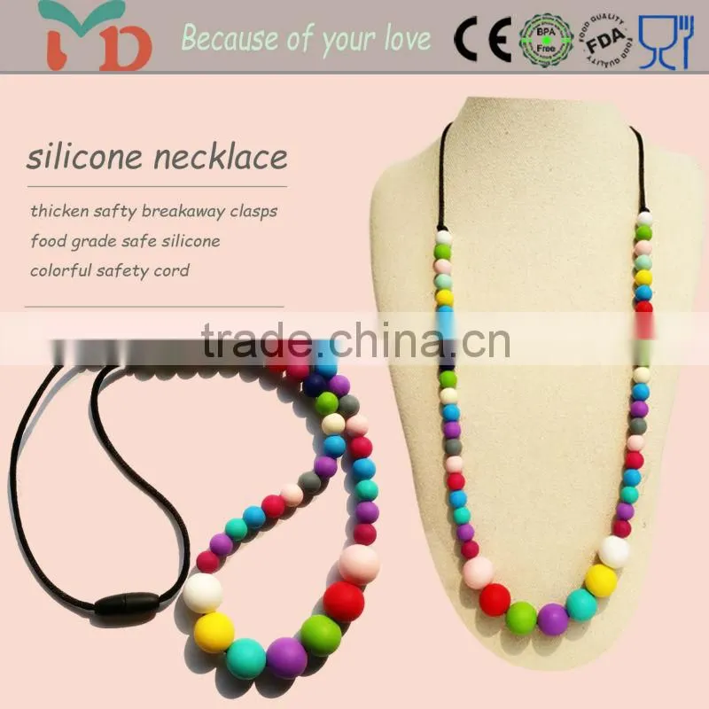 Teething Necklace Chic BPA Free necklaces jewelry,fashion necklaces jewelry 2015,silicone fashionable jewelry