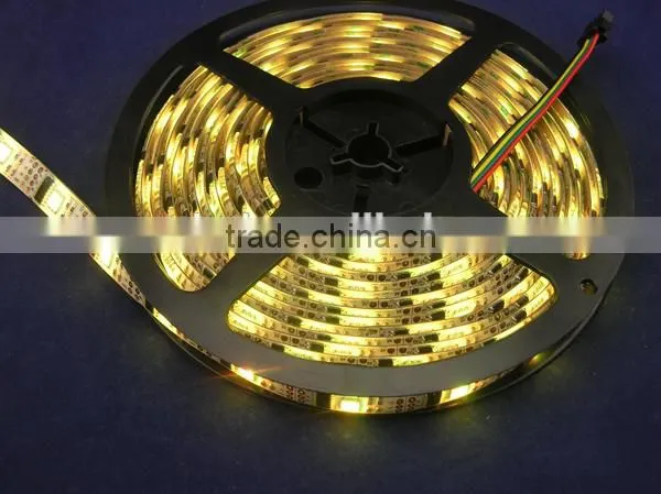 Waterproof IP65 silicon coating 32LEDs/m DC5V input addressable magic full color ws2801 digital LED tape
