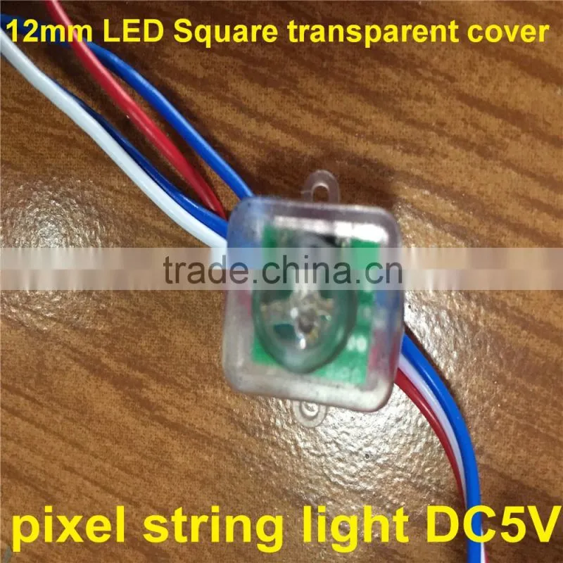 Transparent cover 12mm WS2811 light led pixel,waterproof IP68 12mm dot pixel led light string