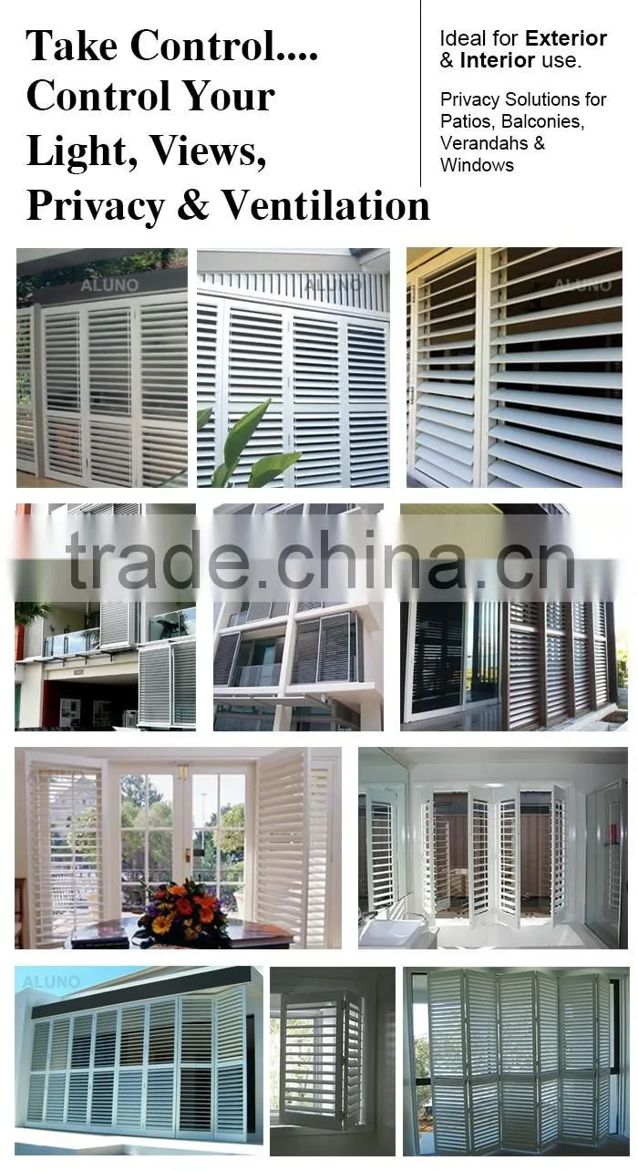 Aluminium Louvered Bifold Shutters/Louvered Bifold Window Shutters for Outdoor