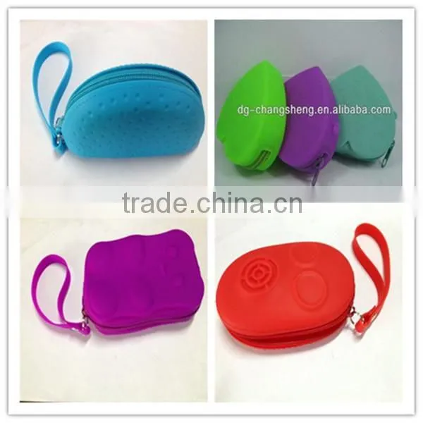 Top popular Multi-functional beautiful shape silicon coin bag ,lowest price silicone women wallet