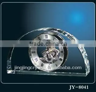 Crystal Glass Desk Clock Decoration Table Clock