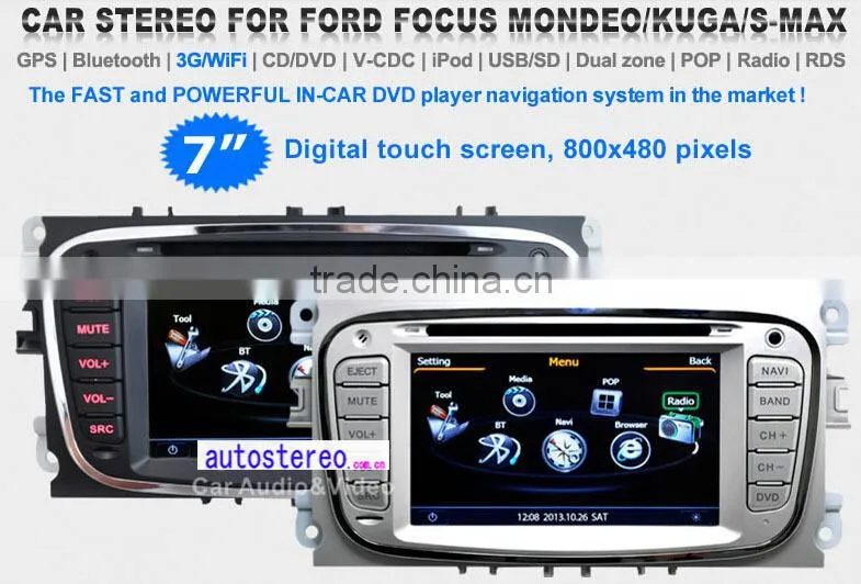 7 inch Car GPS Navigation for Ford FocusKuga Mondeo S-max Galaxy car SAT NAV CAR Autoradio DVD player