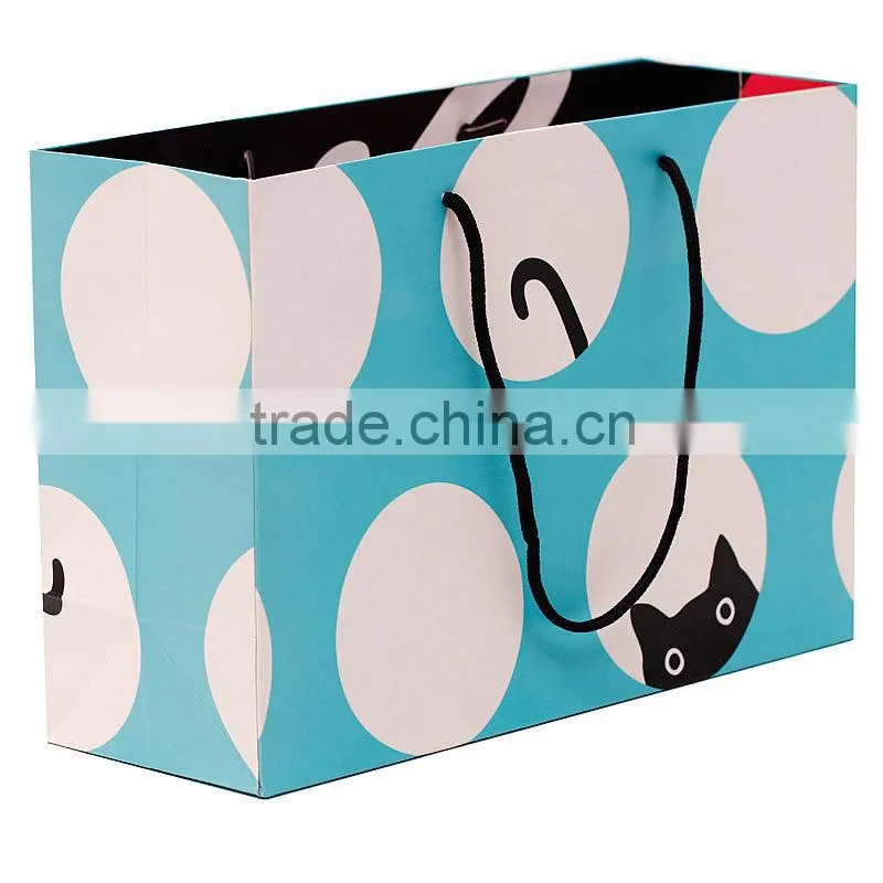 thin cotton handles paper bag paper bag gift bag shopping paper bag low price customized logo