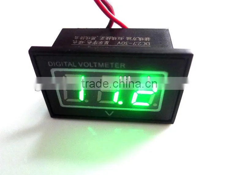 Waterproof Digital Voltmeter green LED Car Motor Motorcycle Panel Meter