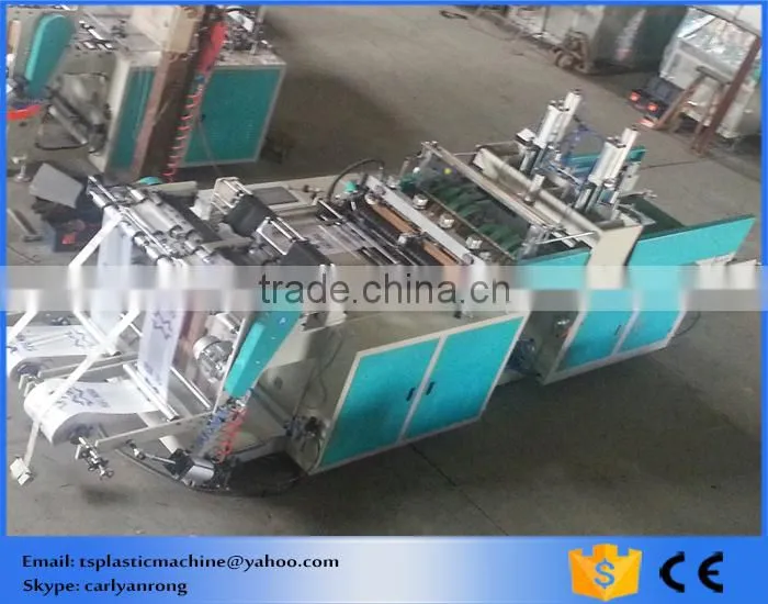 Automatic high speed t-shirt bag making machine