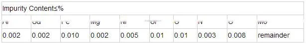 High quality Molybdenum Sputtering target tube 99.95%