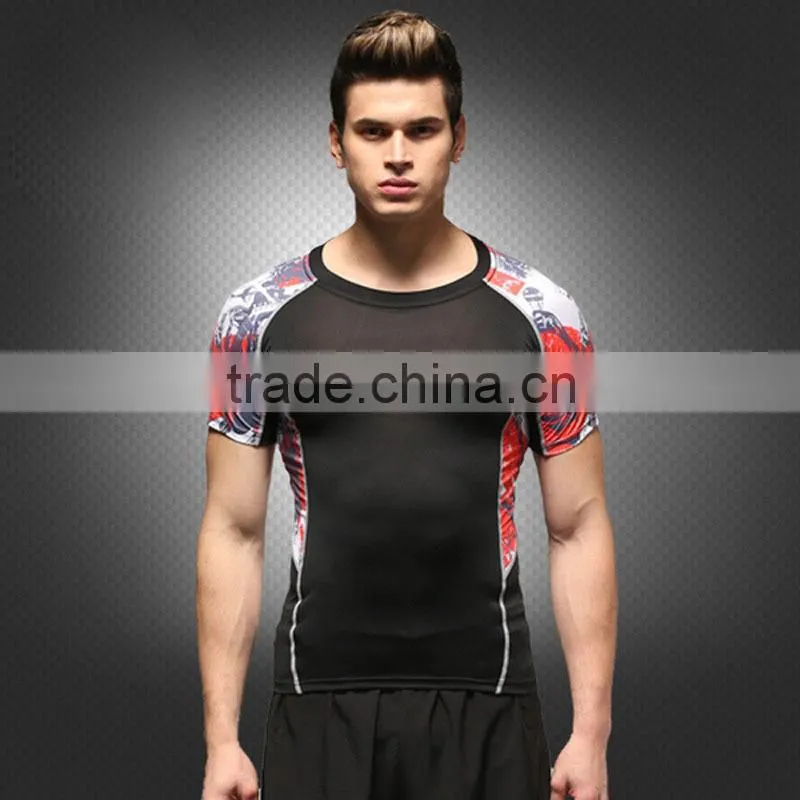 High quality compression top,running shirt and men compression shirt