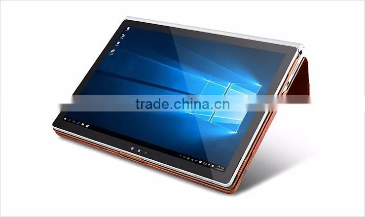 ICARER Genuine Leather Case for Microsoft Surface Book Detachable Flip Cover with Stand Function