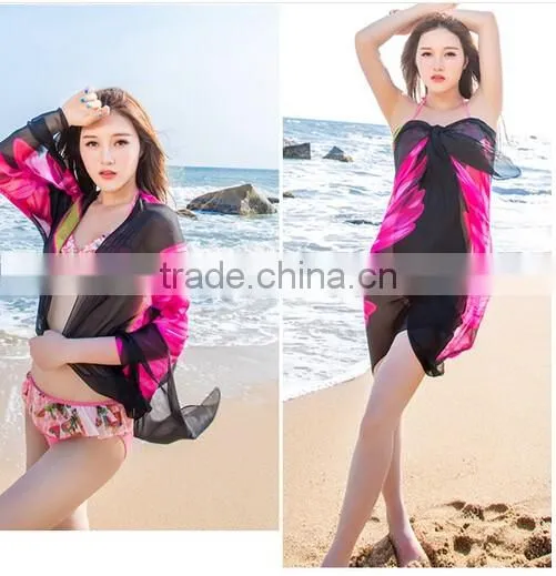Beach Chiffon Wrap hawaiian Sarong Skirt Bikini Cover up Scarf