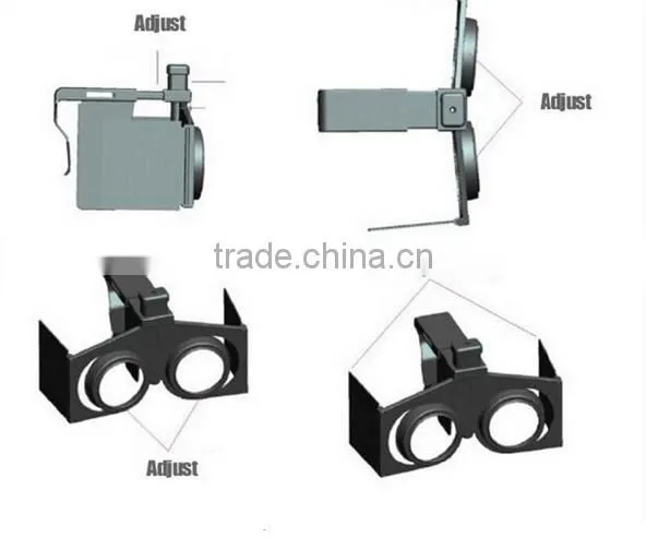 Hot Christmas Gift Google Cardboard Version 3D Virtual Reality fold Support 4~6inch Phones