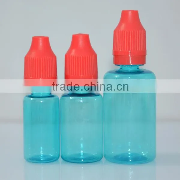 30ml long neck pet bottle light blue / light blue pet bottle tamper childproof cap/ light blue empty bottle 30ml