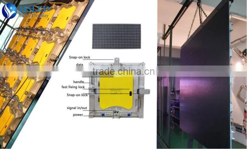 High definition, super thin p4 indoor led exhibition display die cast cabinet, rental led video wall