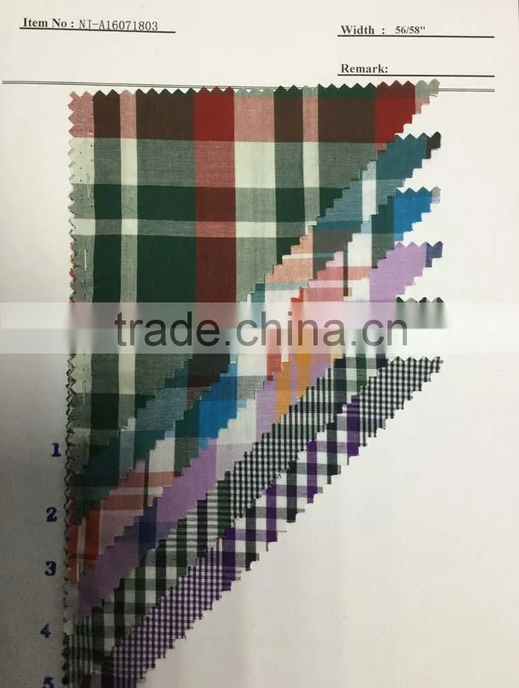 plain yarn dyed shirtting fabric in stock NJ-A16071803