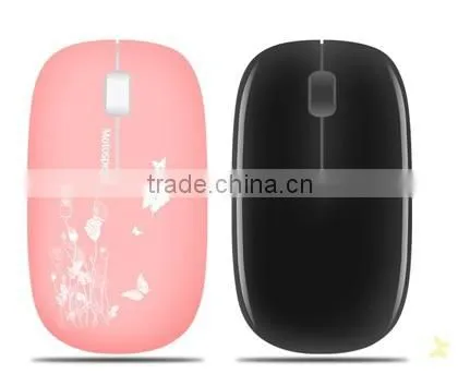 Pink super slim 2.4G wireless Optical Mouse