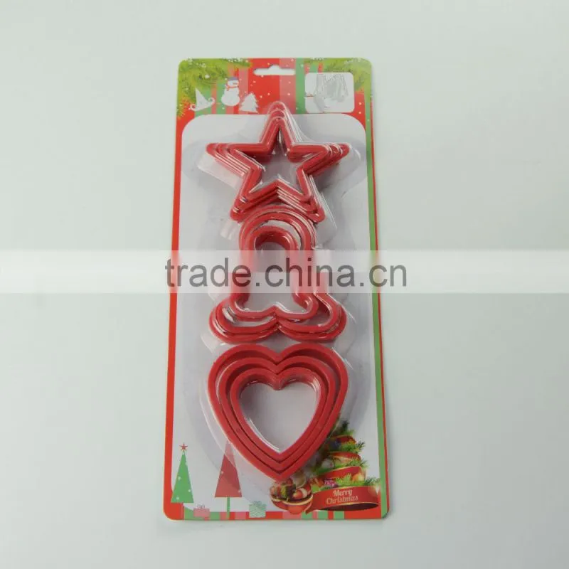 9 pcs plastic cookie cutter with different shapes