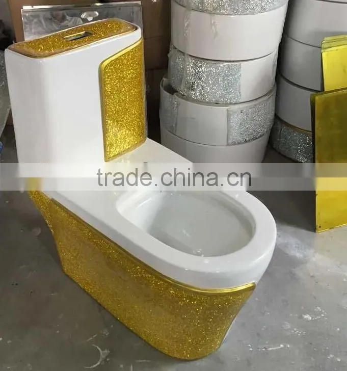 new products 2015 innovative product gold design decorative toilet