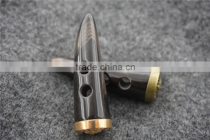 HOT SALE CAFE RESIN HORN BUTTON SPECIAL METAL BOTTOM