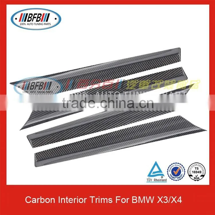 Carbon Fiber Interior Trims X3 X4 Car Dashboard 6PCS For BMW X Series Carbon Accessores