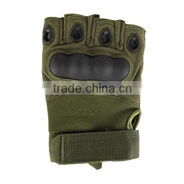 military half finger gloves with hard kunckle black tan olive green