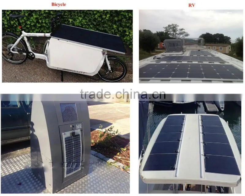 30W Portable semi flexible solar panel for camping