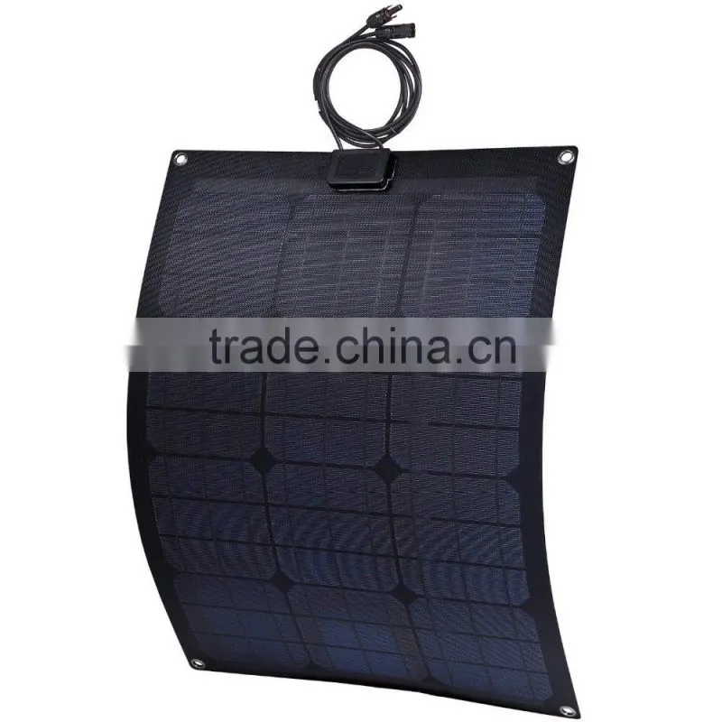 30W Portable semi flexible solar panel for camping