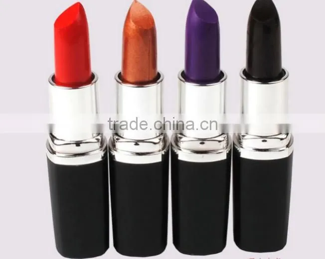 Wholesale High Quanlity Sexy Safe Black Purple Colors Brands Natural Matte Waterproof Lipstick