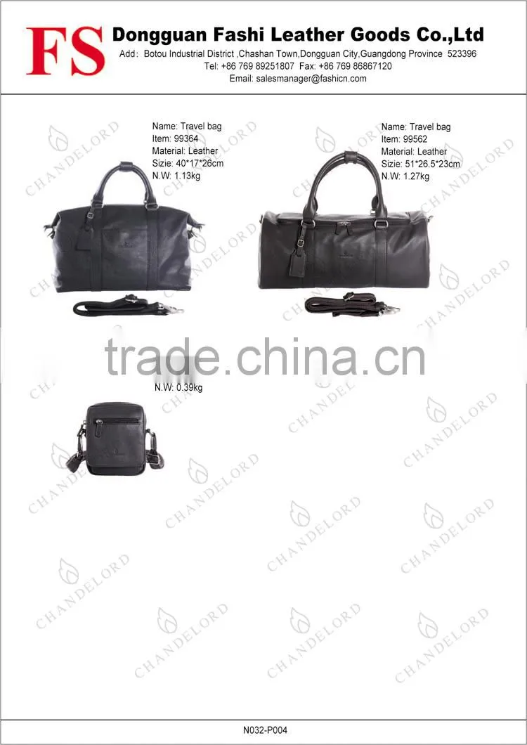Nice design perfect genuine leather travel bag