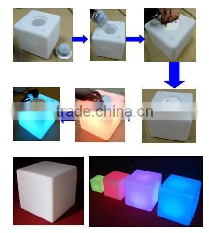 Colorful PE plastic LED flower pot/planter pot for outdoor decoration using