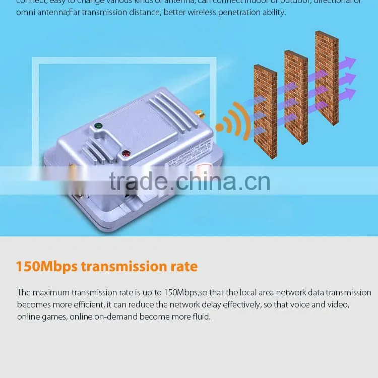 silver color metal indoor and outdoor signal amplifier for WiFi coverage