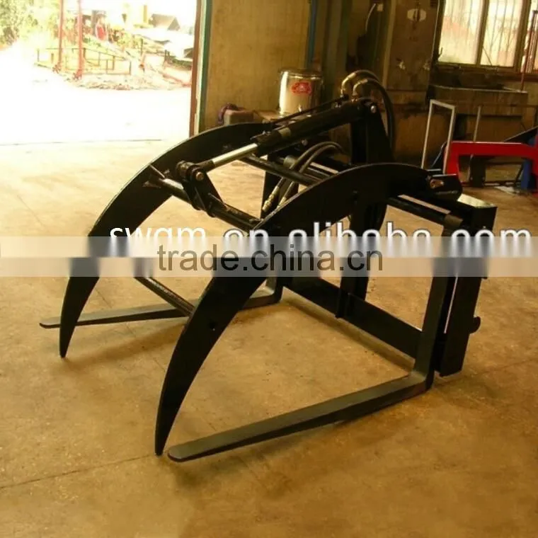 CE certificate Tractor front end loader with Log grab Timber grab for Europe sale