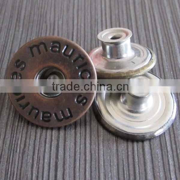Antique Color Fashion Metal Jeans Button