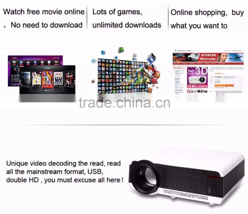LED86+ LED Projector With AV/VGA/HDMI/USB/ATV Input Full HD Projector for Home,Business & Education Use