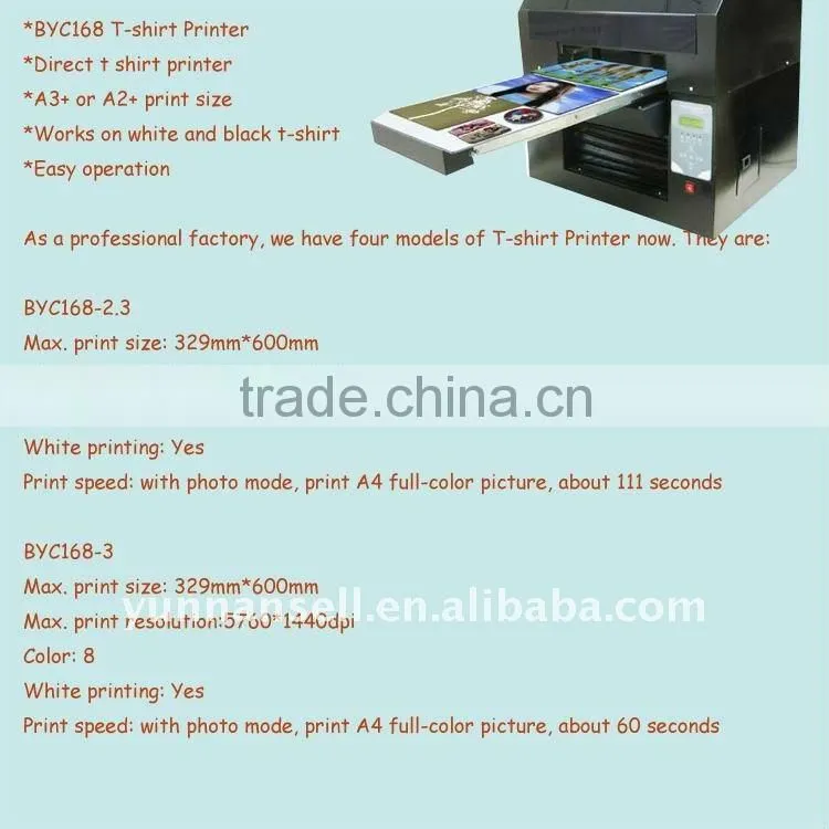 Flatbed tee shirt shrit printing machines