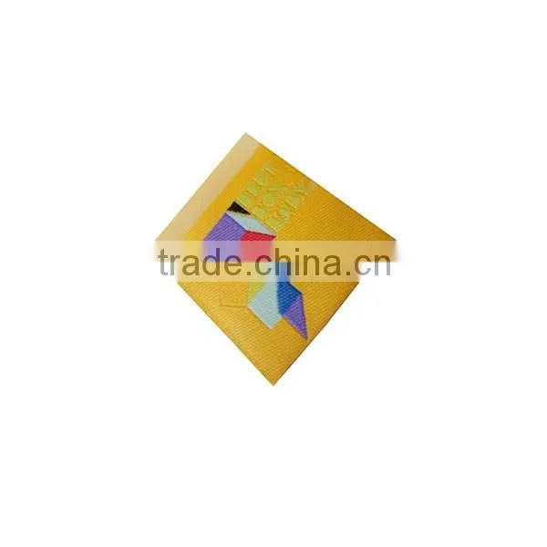 Cheap high density laser cut damask printed clothing label