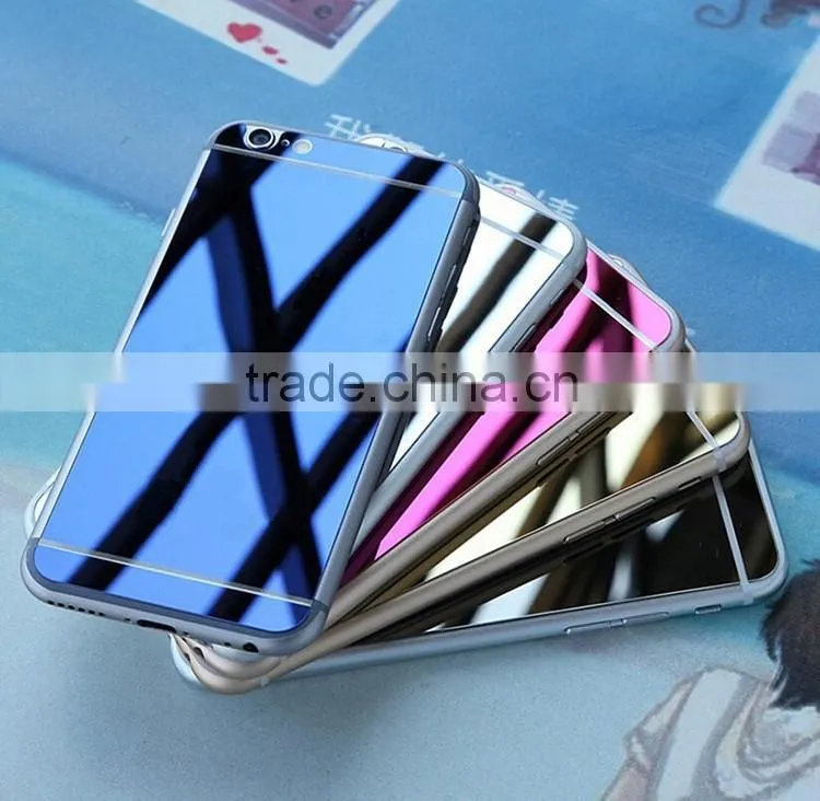 Colorful Tempered glass mirror screen protector for iphone6 Plating mirror screen cover