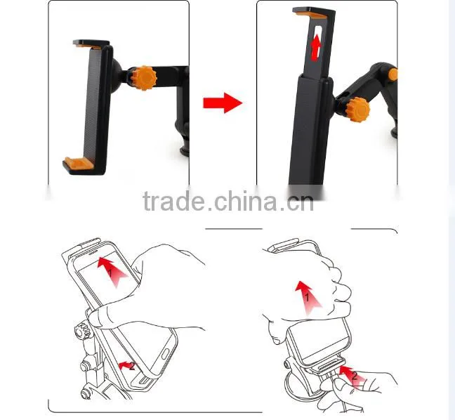 Sunction mobile phone cradle car mount holder, car seat cup holder for iPad Mini/glaxey tab